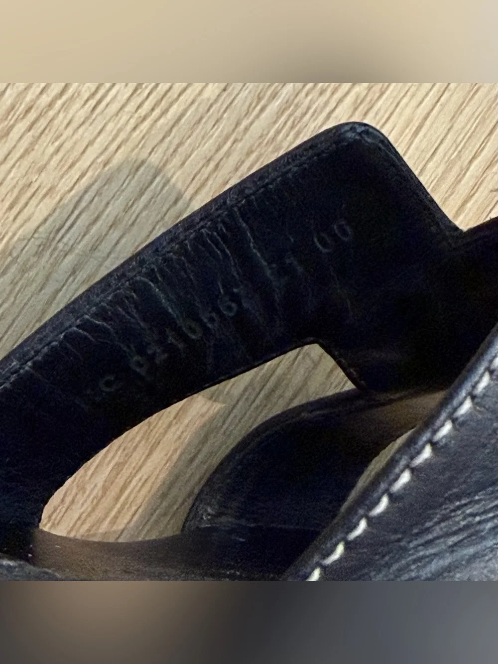 Hermes oran sandals black size 39.5